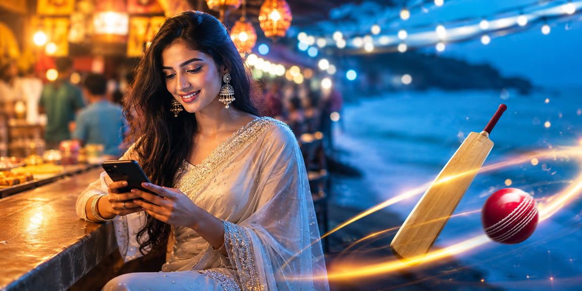 সেন্ট মার্টিনের রাতের বাজারে মোবাইলে ক্রিকেট বেটিং করছেন একজন ব্যবহারকারী